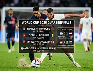 Визначилися всі чвертьфіналісти чемпіонату світу-2026: підсумки 1/8 фіналу та розклад наступного раунду